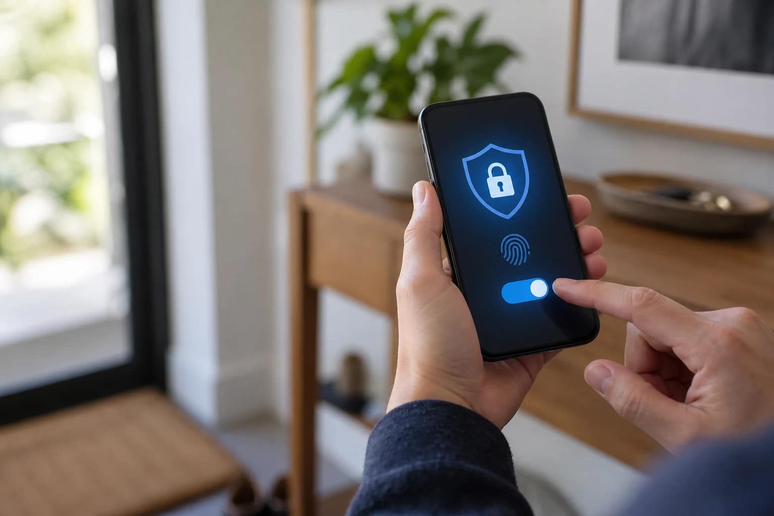 Attivazione della protezione del dispositivo rubato con controllo biometrico su smartphone