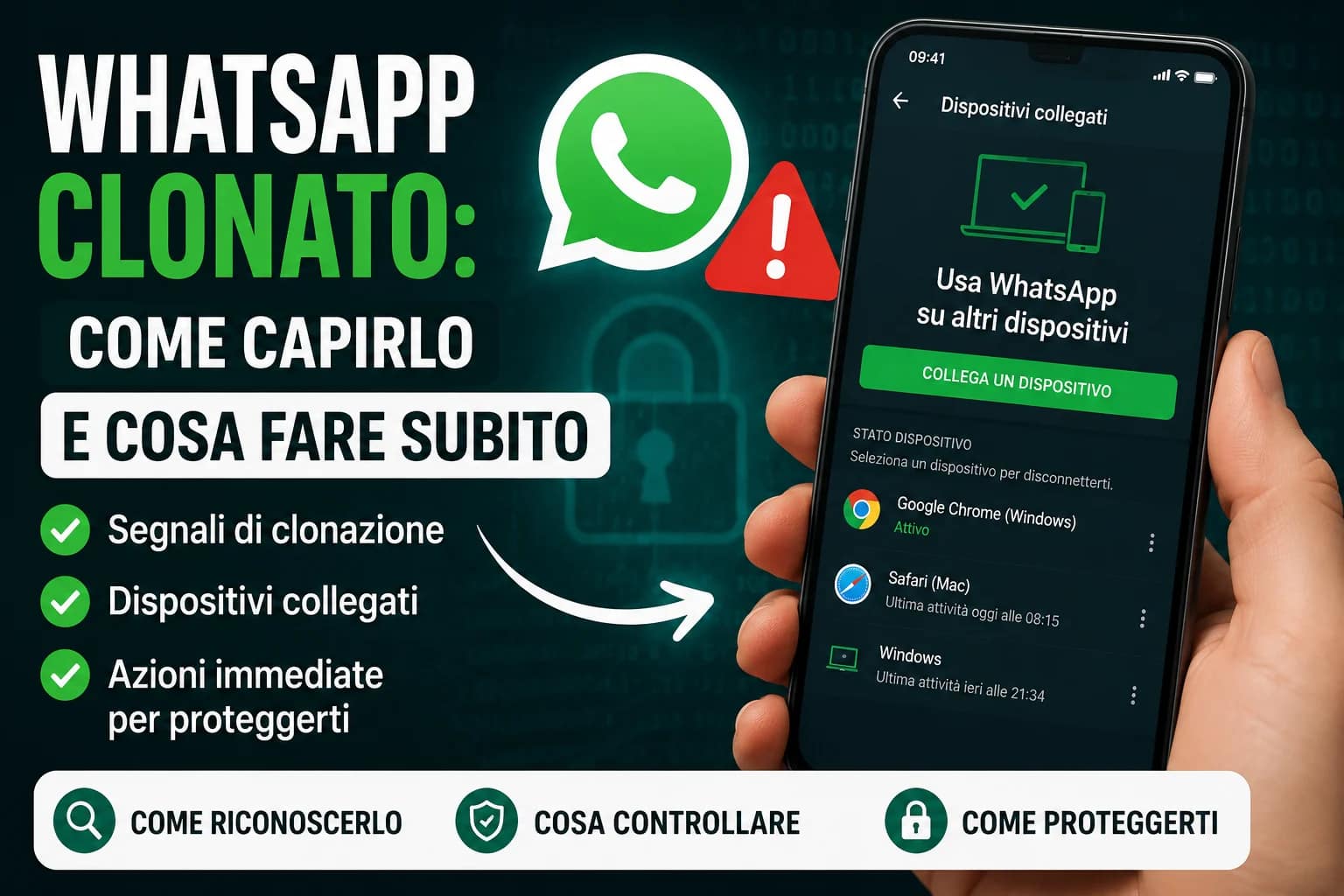 WhatsApp clonato come capirlo controllando dispositivi collegati e codici sospetti